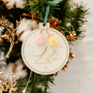 Kerstbal pom pom pon