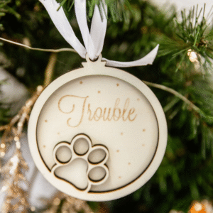 Kerstbal hondenpootje